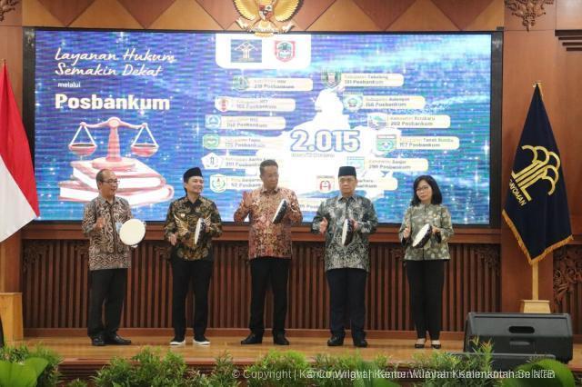 Kakanwil Kemenkum NTB dan Jajaran Saksikan Peresmian 2.015 Posbankum di Kalimantan Selatan secara Daring