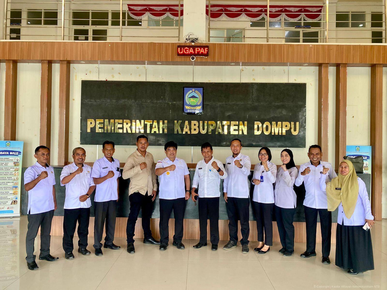 Kanwil Kemenkum NTB Dorong Pemda Dompu Persiapkan Data Dukung Penilaian IRH 2025