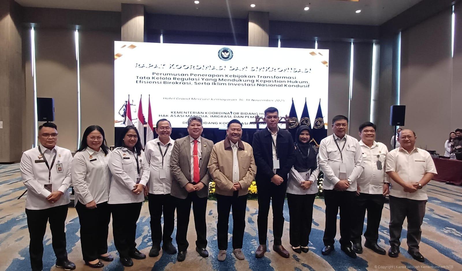 Dukung Reformasi Regulasi, Kanwil Kemenkum NTB Ikuti Rakor Nasional di Jakarta