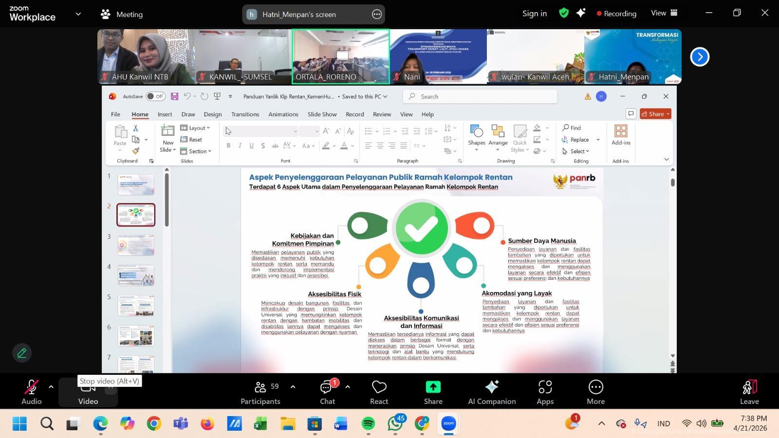 Ikuti Rakor Hari Ketiga, Kanwil Kemenkum NTB Siap Perkuat Pelayanan Publik Inklusif bagi Kelompok Rentan