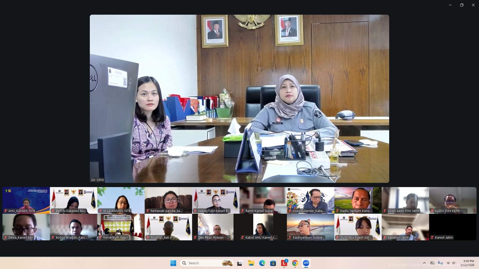 Kanwil Kemenkum NTB Ikuti Persiapan Kunjungan Kerja DPR RI Bahas RUU HPI